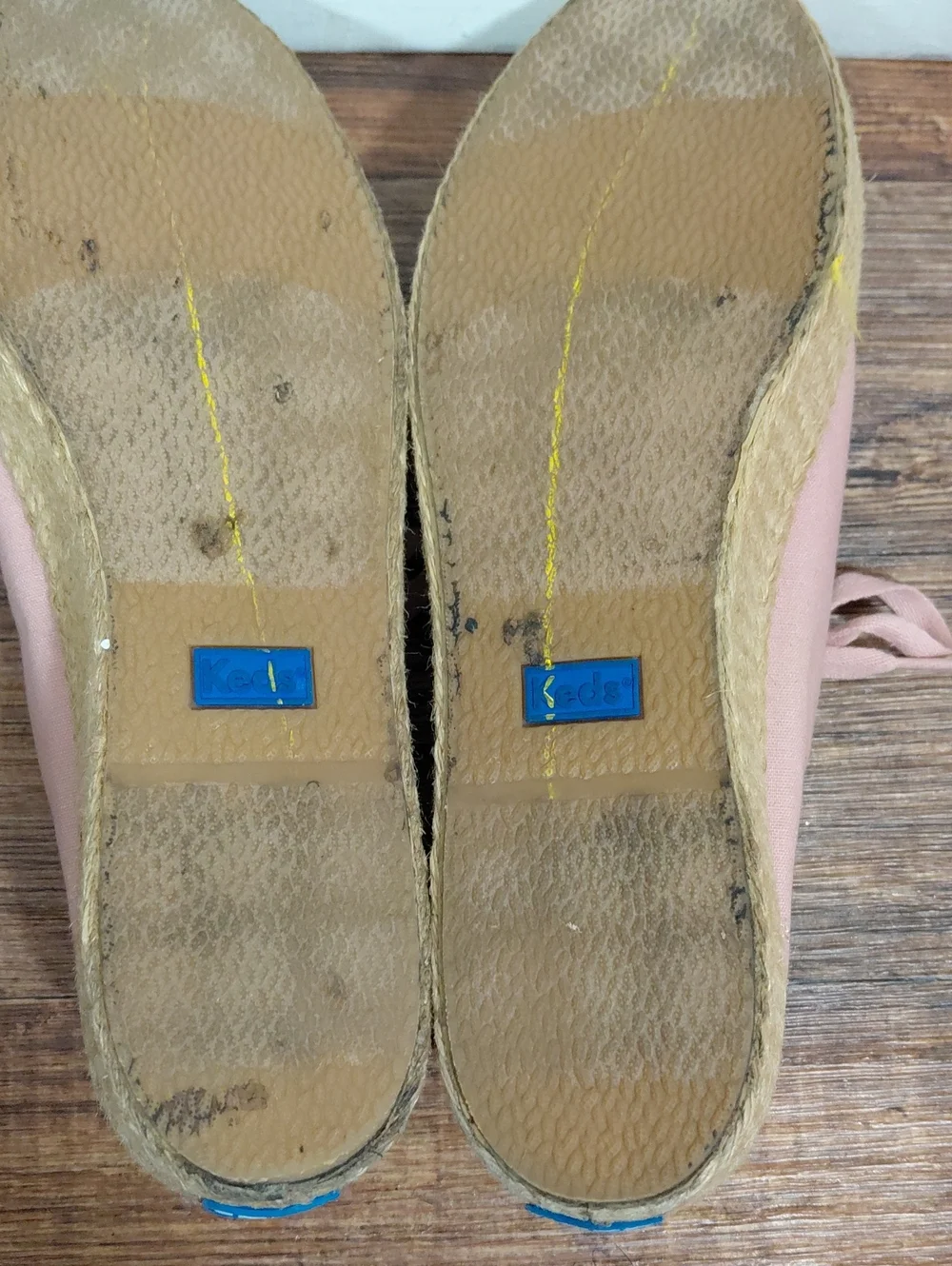 Keds Triple Kick Blush Pink Espadrille Jute Platform Sneakers Size 10